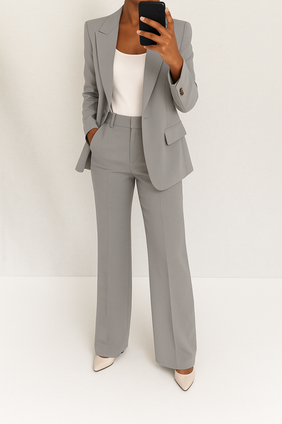 Isla | Tailored Blue Power Suit Set
