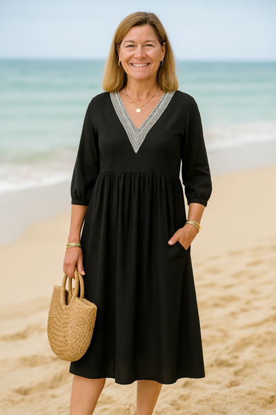 Julia | Elegant V-Neck Summer Dress