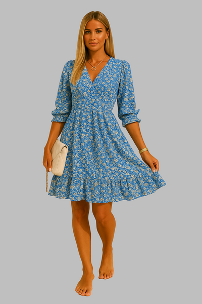 Flora | Floral Print Midi Dress