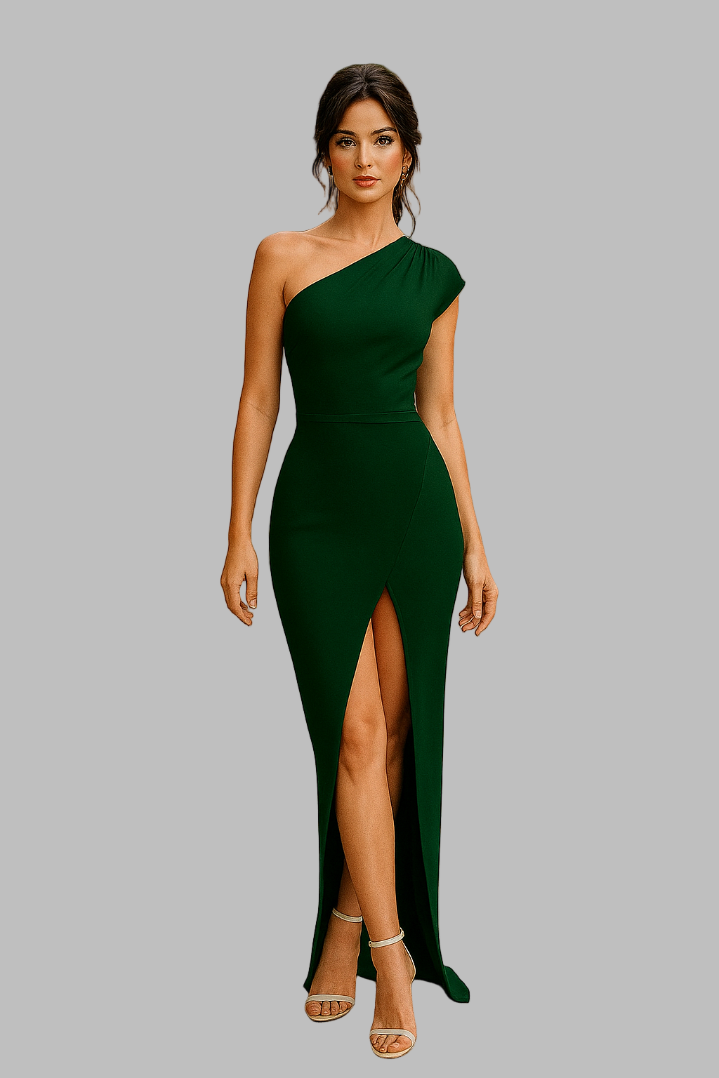 Elara | Asymmetric Flowing Midi Dress