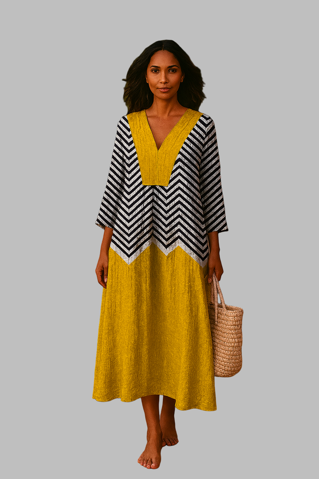 Elena | Patterned Midi Dress