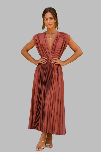 Maria | Elegant Pleated Style Dress
