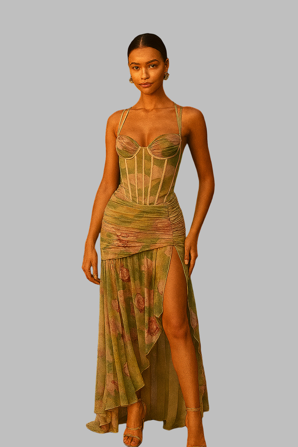 Belinda | Long Elegant Drape Dress