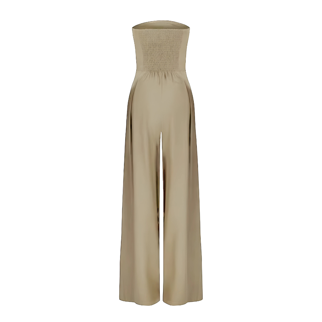 Celeste | Strapless Midnight Wide-Leg Jumpsuit