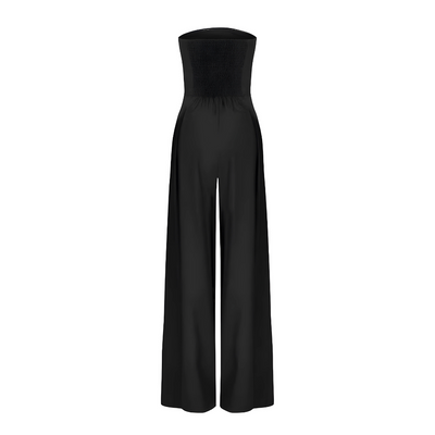 Celeste | Strapless Midnight Wide-Leg Jumpsuit