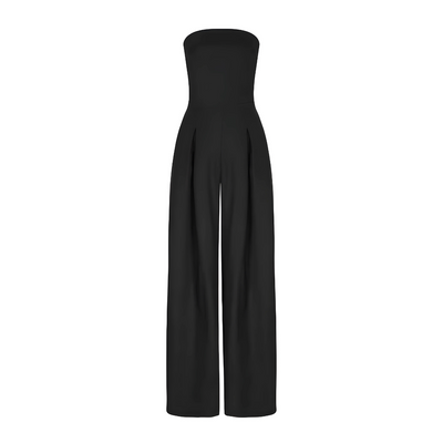 Celeste | Strapless Midnight Wide-Leg Jumpsuit