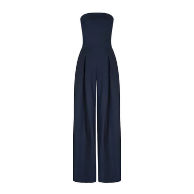 Celeste | Strapless Midnight Wide-Leg Jumpsuit