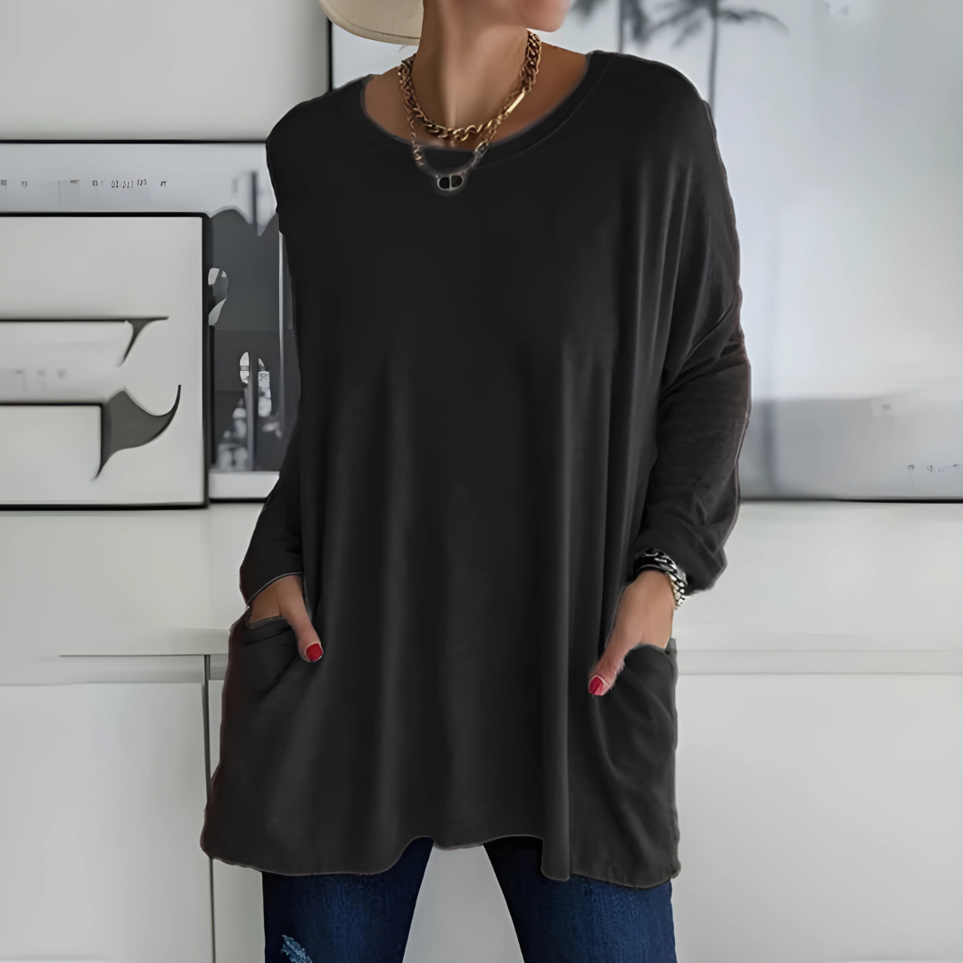 Morgan | Relaxed Long Sleeve Tunic Top