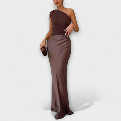 Levana | One-Shoulder Pleated Dress