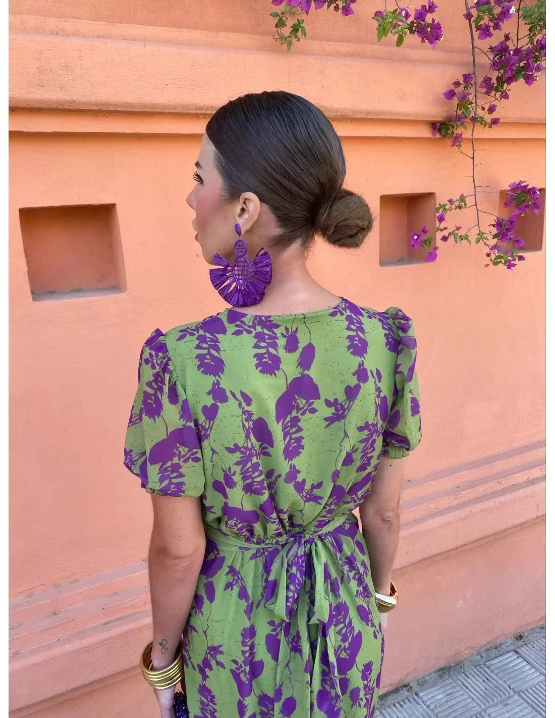 Violet Mae | Twist Front Floral Midi Dress