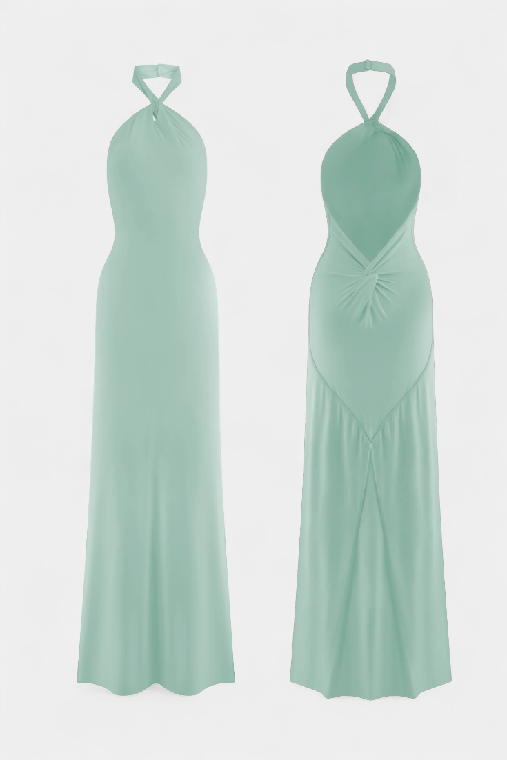Trinity | Halterneck Twist Dress