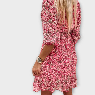 Flora | Floral Print Midi Dress
