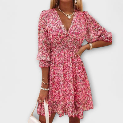 Flora | Floral Print Midi Dress