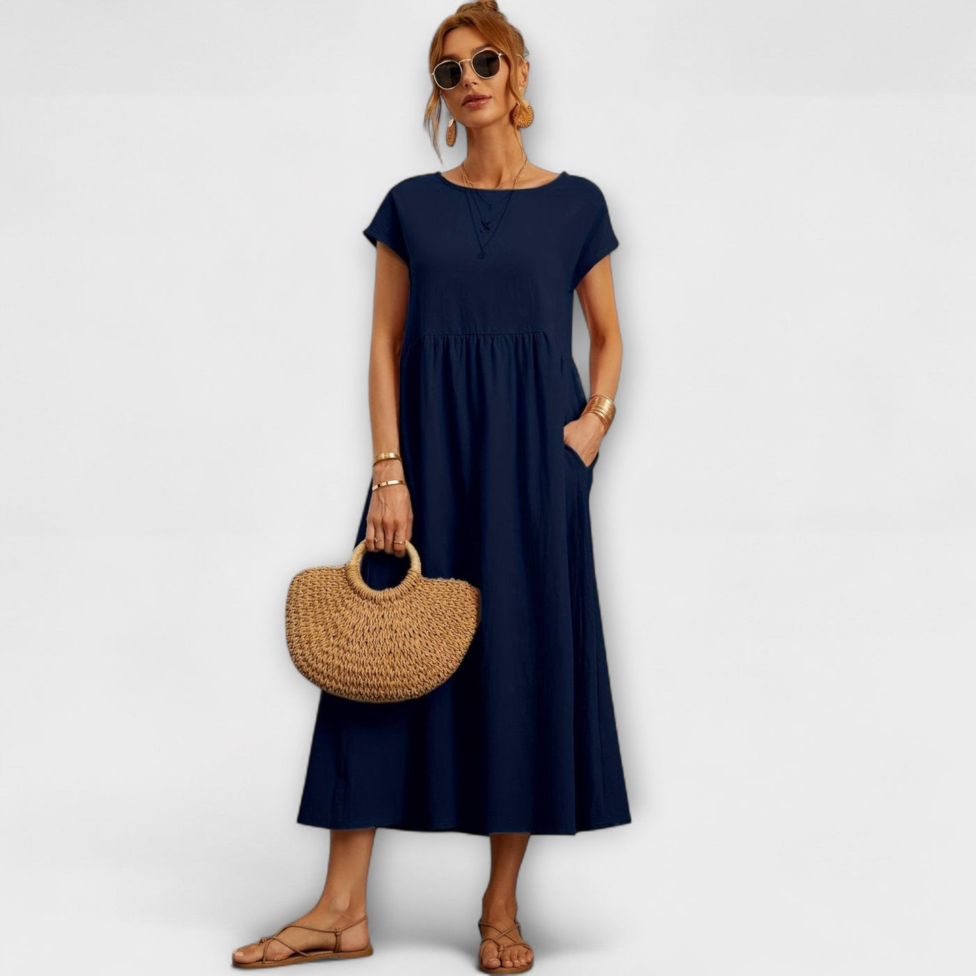 Zinnia | Serene Floral Maxi Dress