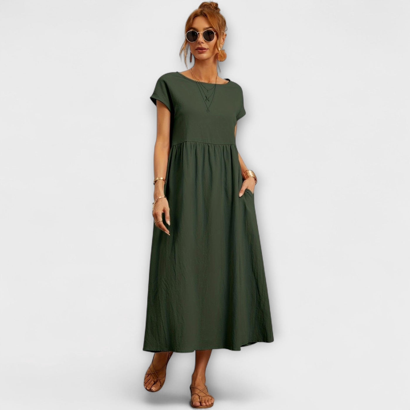 Zinnia | Serene Floral Maxi Dress