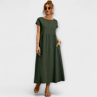 Zinnia | Serene Floral Maxi Dress
