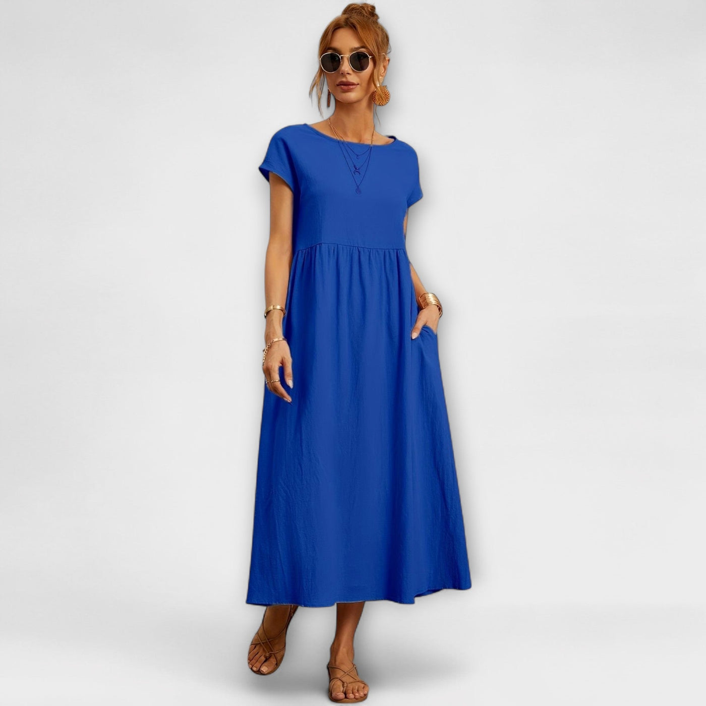 Zinnia | Serene Floral Maxi Dress