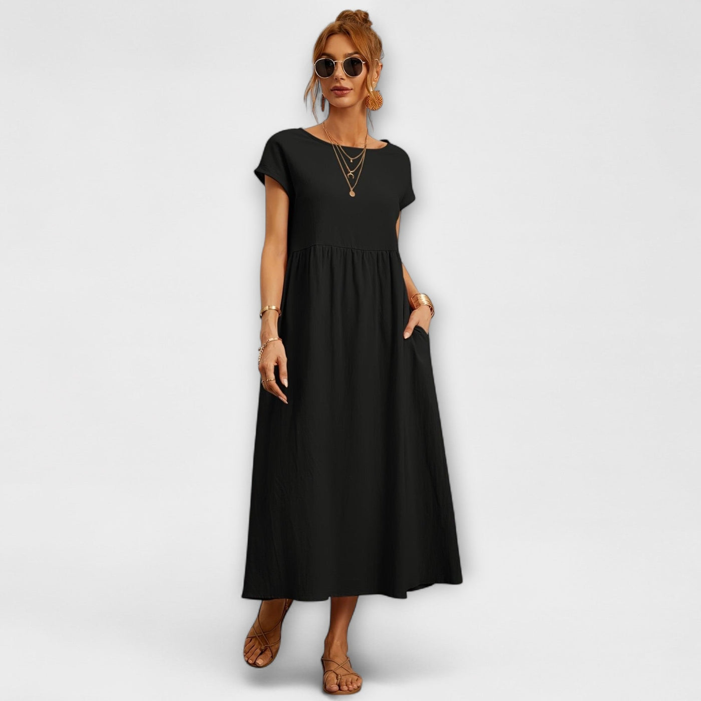 Zinnia | Serene Floral Maxi Dress