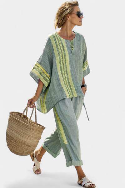 Lily | Lavender & Stripe Bamboo Co‑ord
