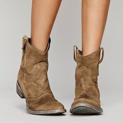 Harper | Vintage Taupe Suede Ankle Boots