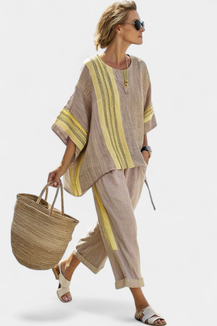 Lily | Lavender & Stripe Bamboo Co‑ord