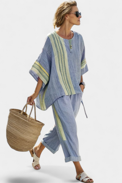 Lily | Lavender & Stripe Bamboo Co‑ord