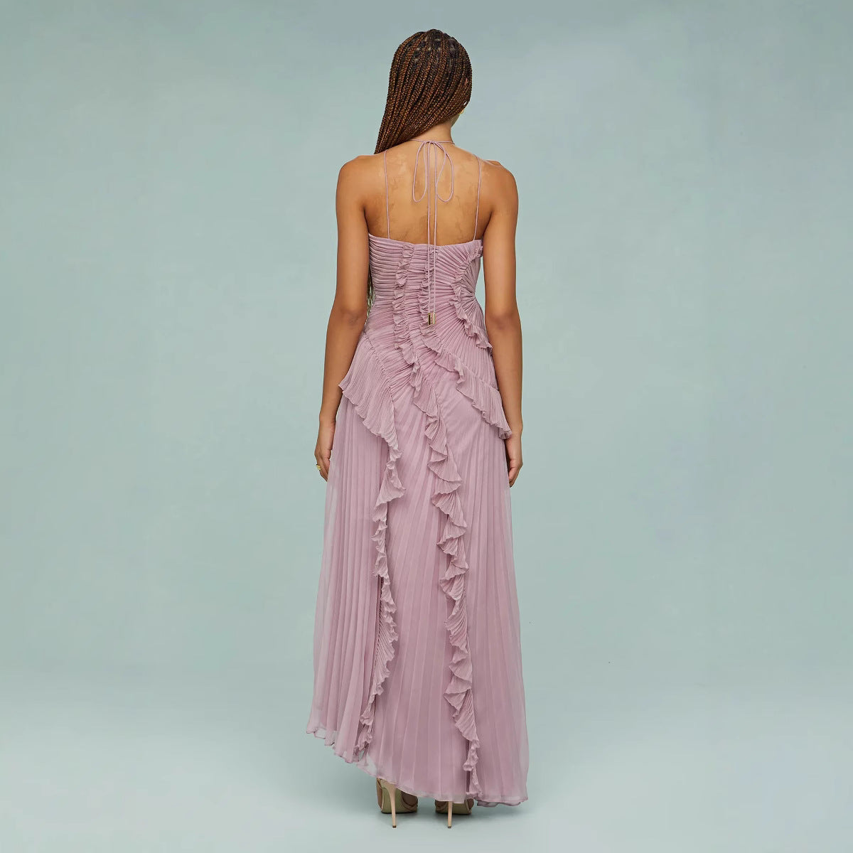 Emmeline | Violet Draped Midi Dress