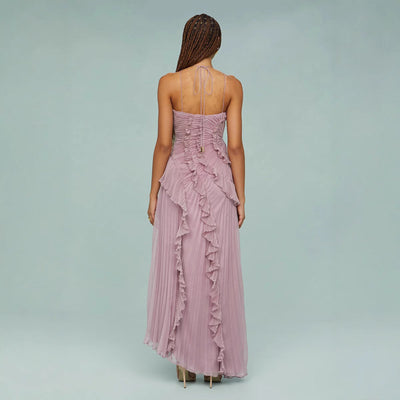 Emmeline | Violet Draped Midi Dress