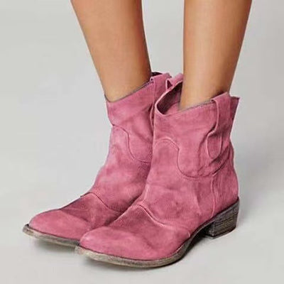 Harper | Vintage Taupe Suede Ankle Boots