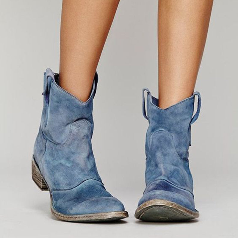 Harper | Vintage Taupe Suede Ankle Boots