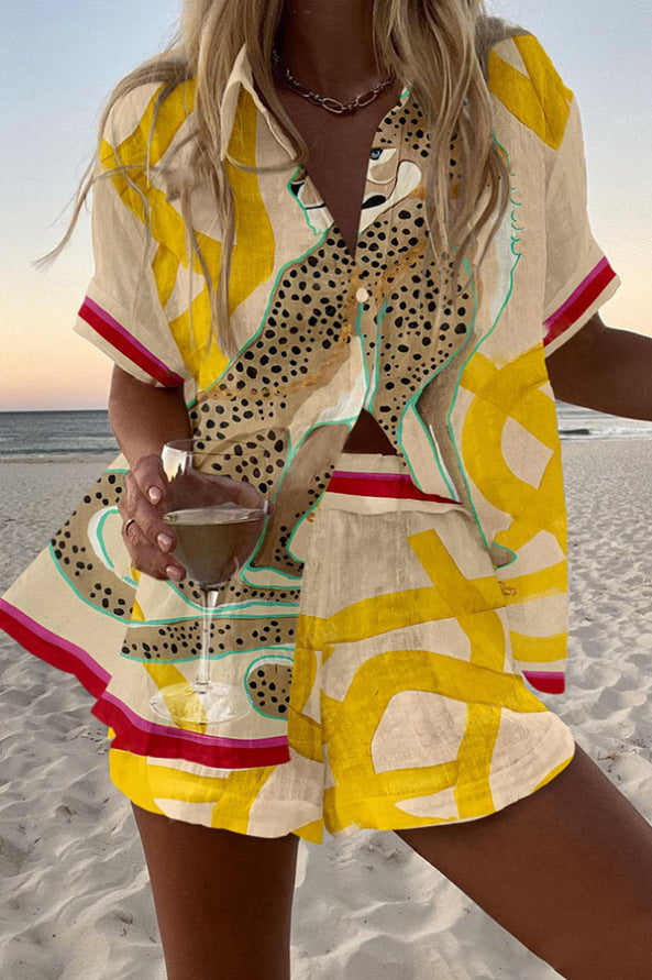 Alice | Cheetah Whisper Linen Co‑ord