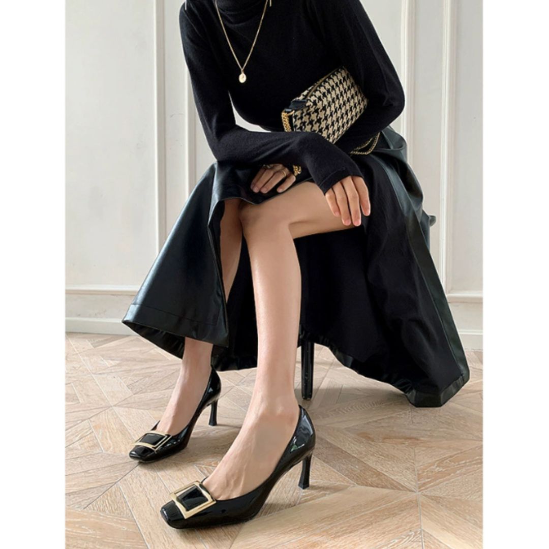 Thea | Square-Toe Mid-Heel Sandals