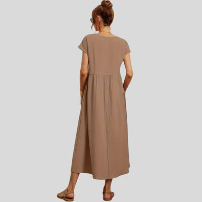 Maelis | Loose Cotton-Linen Pocket Dress