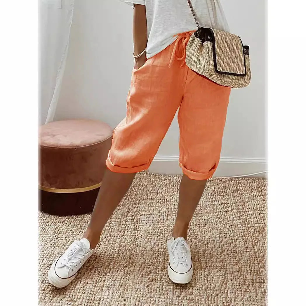 Isla | Relaxed Charcoal Drawstring Shorts