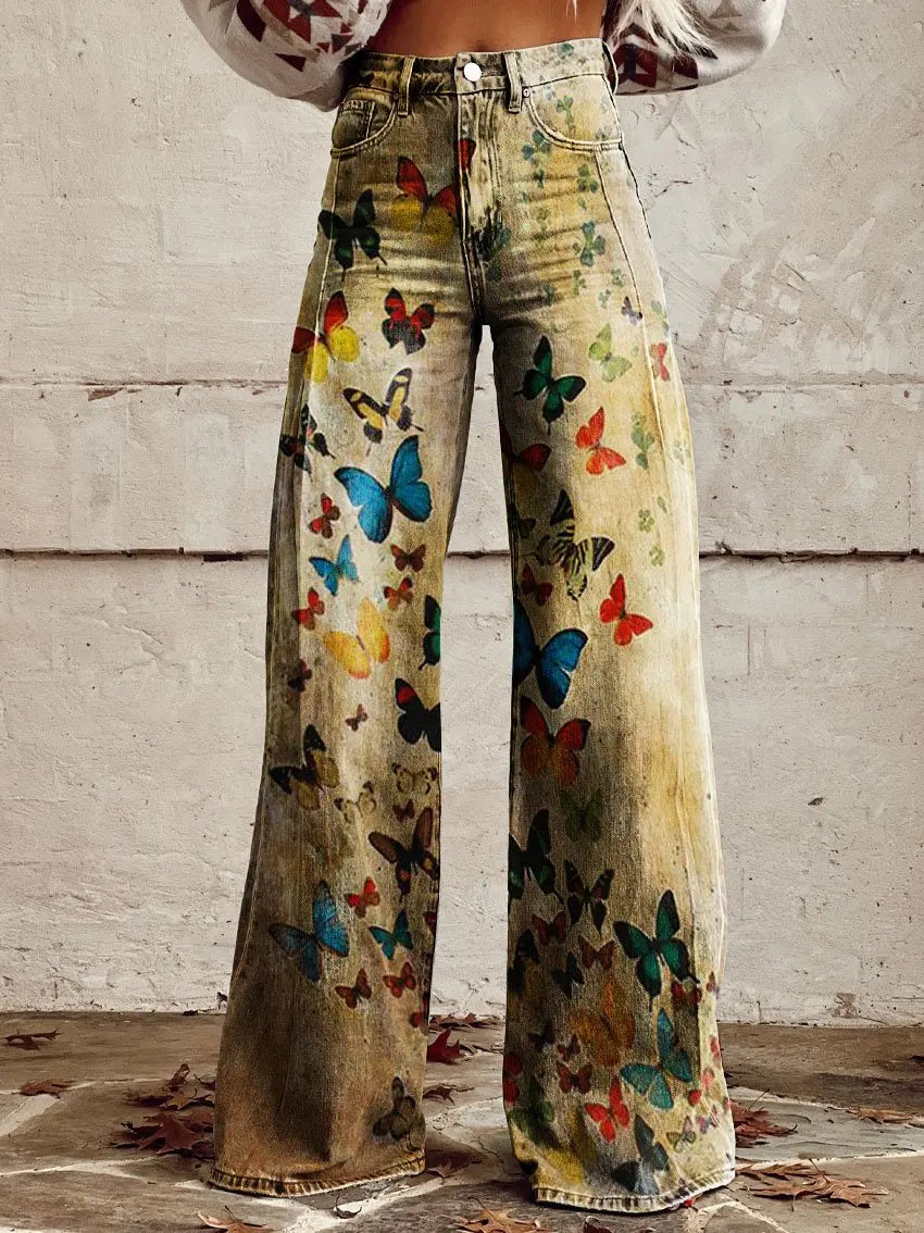 Talia | Tribal Print Wide-Leg Pants