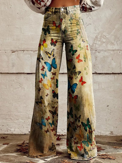 Talia | Tribal Print Wide-Leg Pants