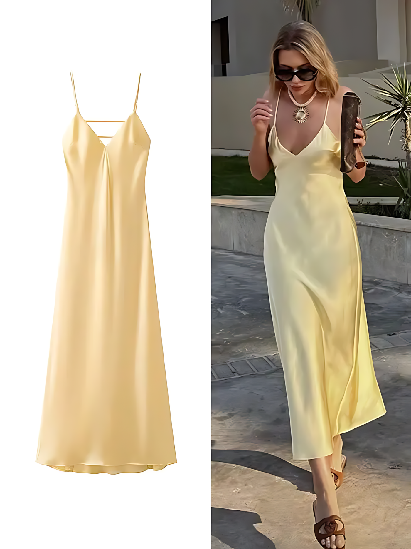 Soleya | Satin Glow Midi Dress