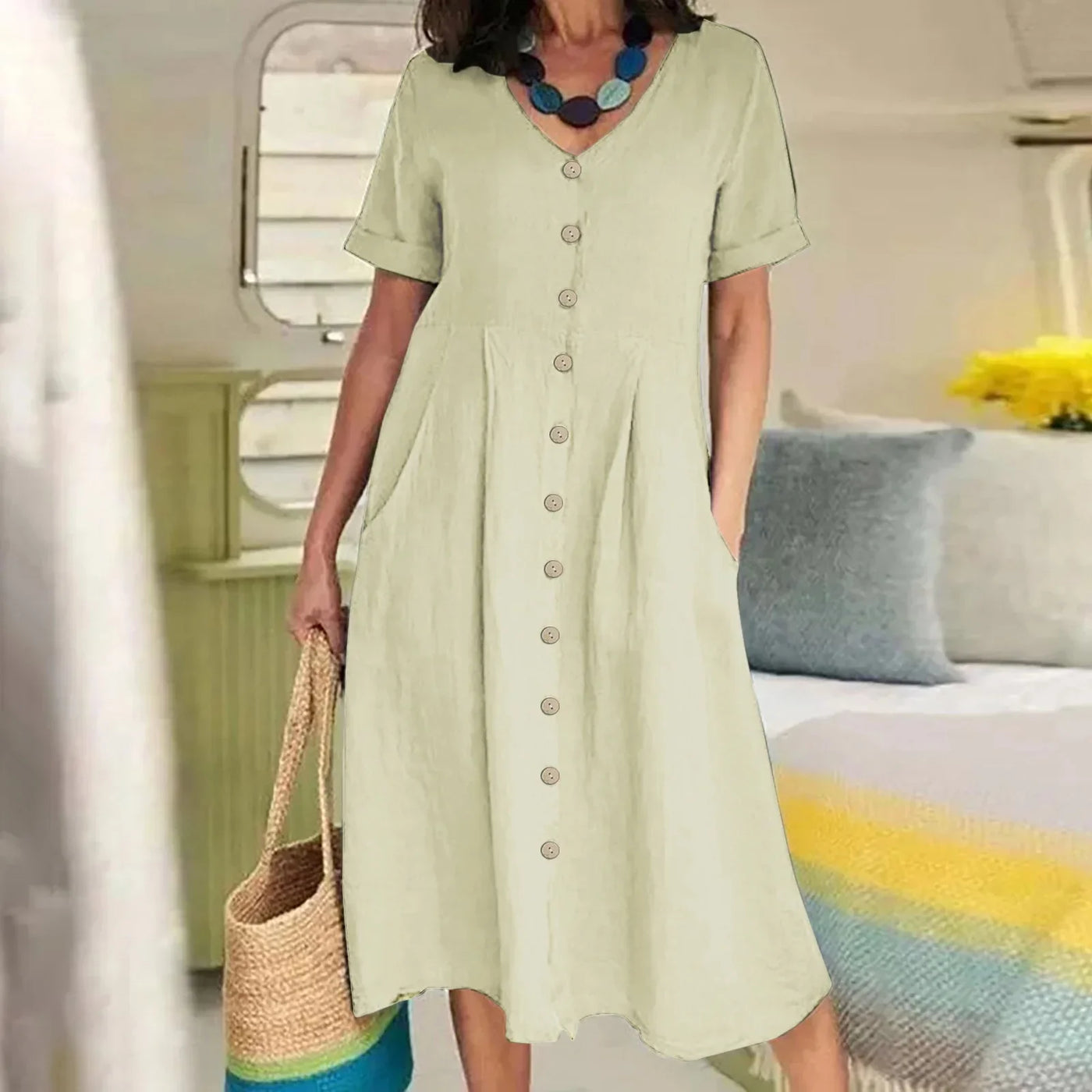 Harper | Button Summer Dress