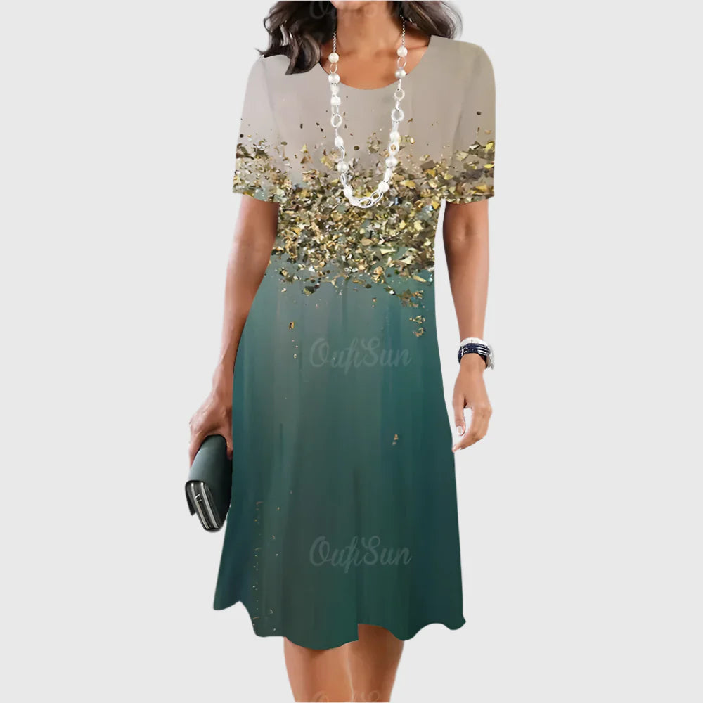 Serena | Midnight Marble Glow Dress