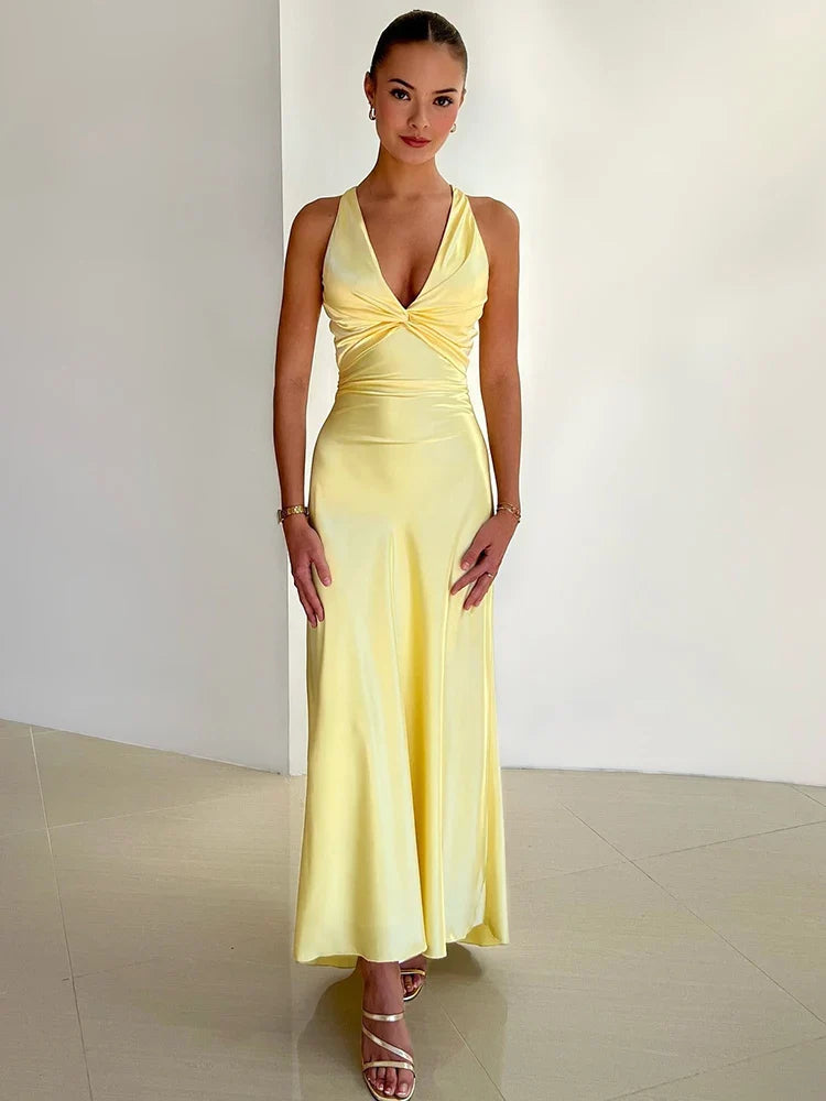 Aurielle | Satin Maxi Slip Dress