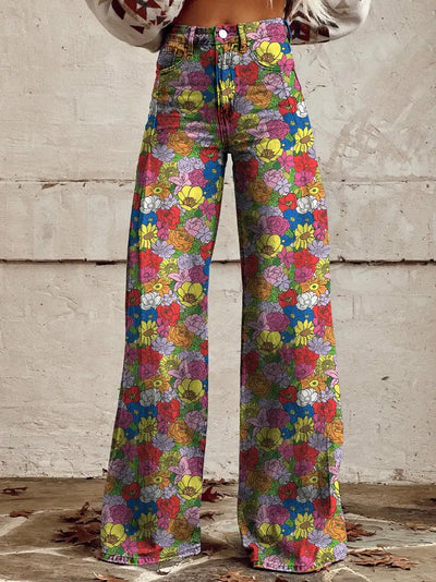 Talia | Tribal Print Wide-Leg Pants