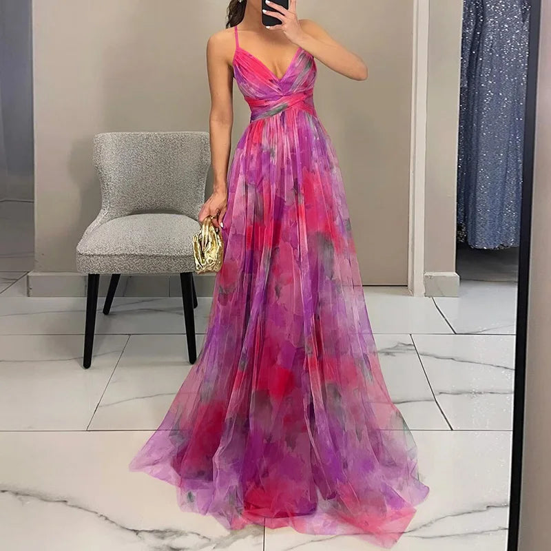 Luna | Floral Print Maxi Dress