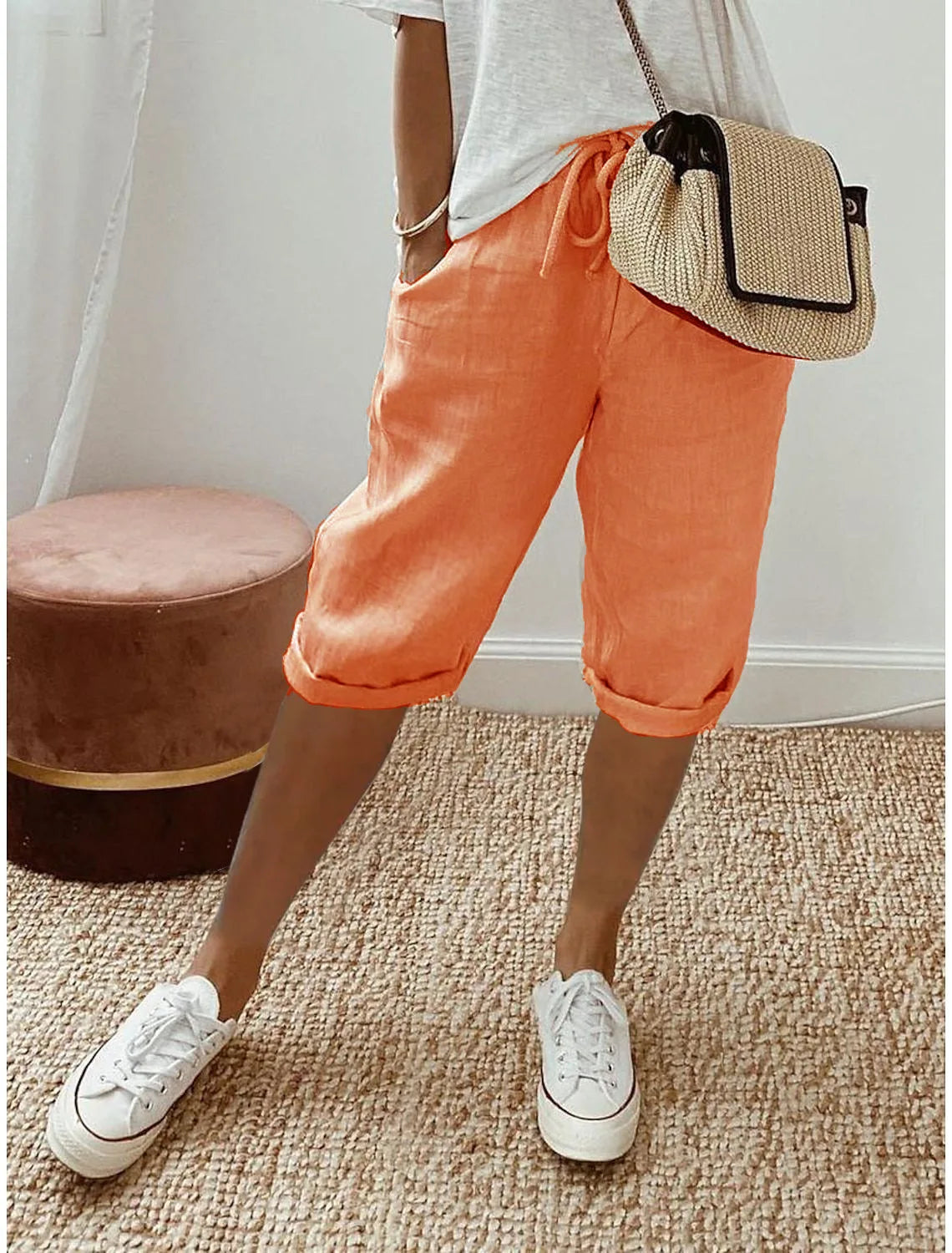 Isla | Relaxed Charcoal Drawstring Shorts