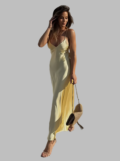 Soleya | Satin Glow Midi Dress