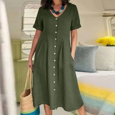 Harper | Button Summer Dress