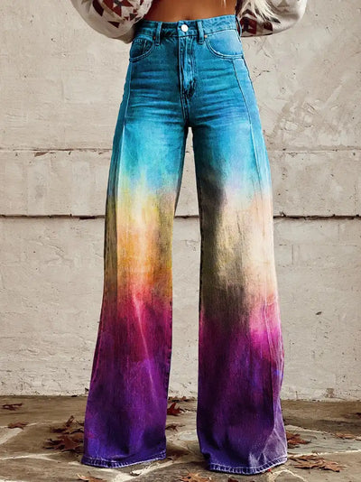 Talia | Tribal Print Wide-Leg Pants