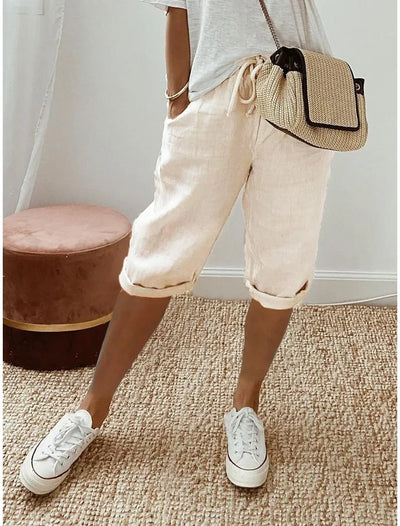 Isla | Relaxed Charcoal Drawstring Shorts