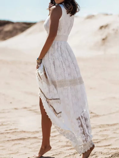 Amara | Boho Lace Desert Maxi Dress