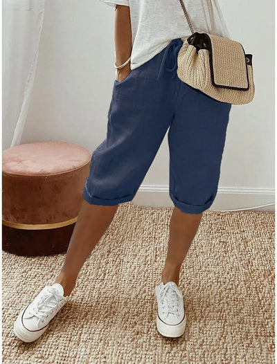 Isla | Relaxed Charcoal Drawstring Shorts