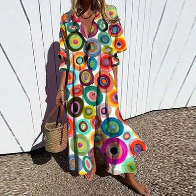 Beatrice | Colour Splash Boho Maxi Dress